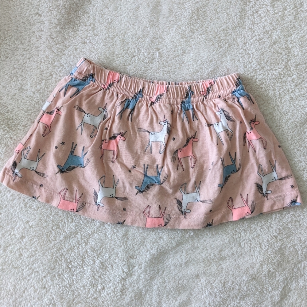 Carter's Pink Unicorn Skirt w/ built in bloomers. Size 18M
